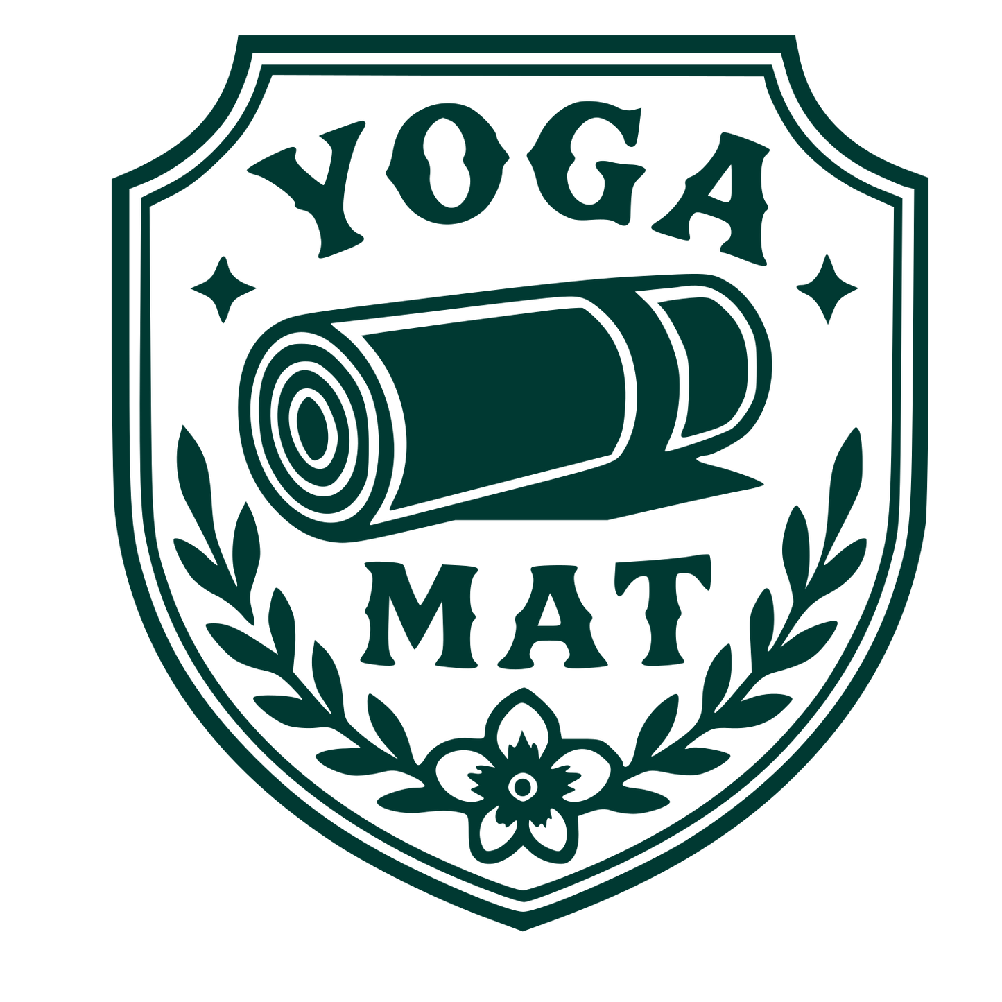 Yoga Mat Badge Logo #003932