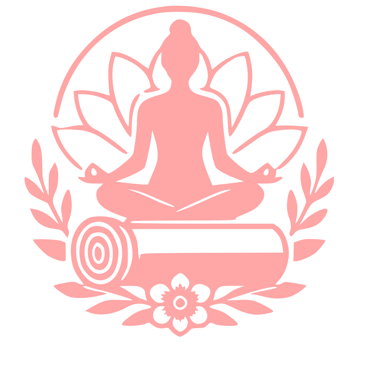 Yoga Meditation Mat Logo #ffa6a6