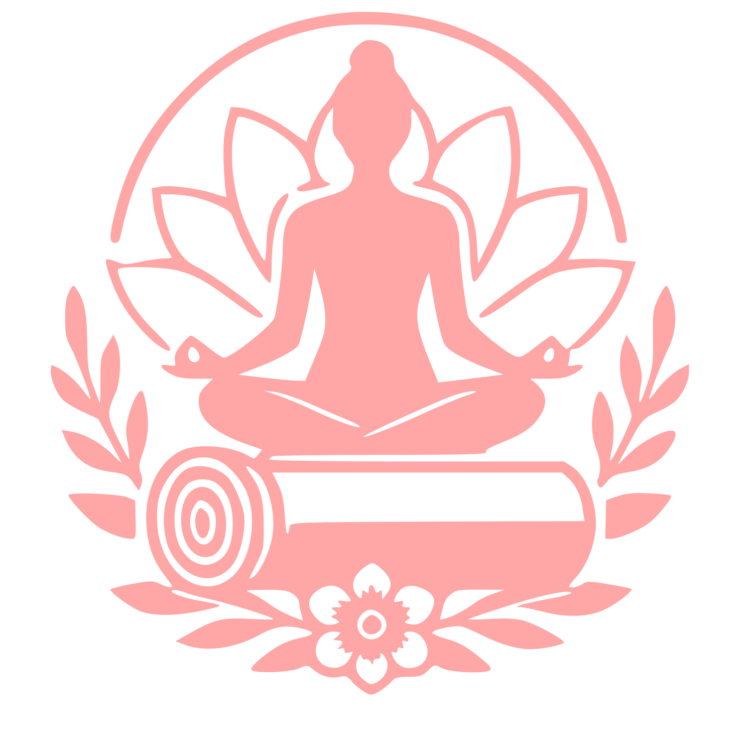 Yoga Meditation Mat Logo #ffa6a6