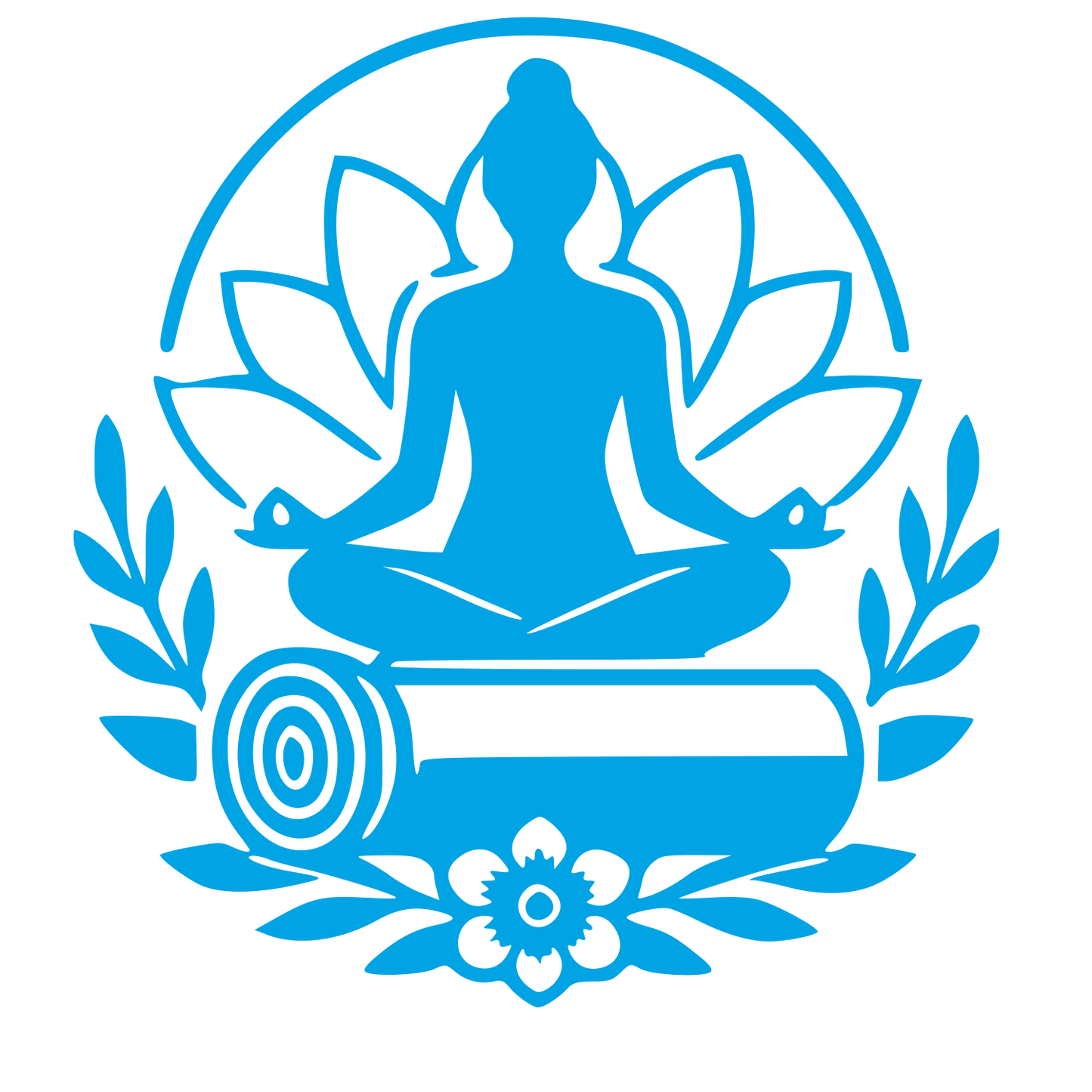 Yoga Meditation Mat Logo #00a3e4