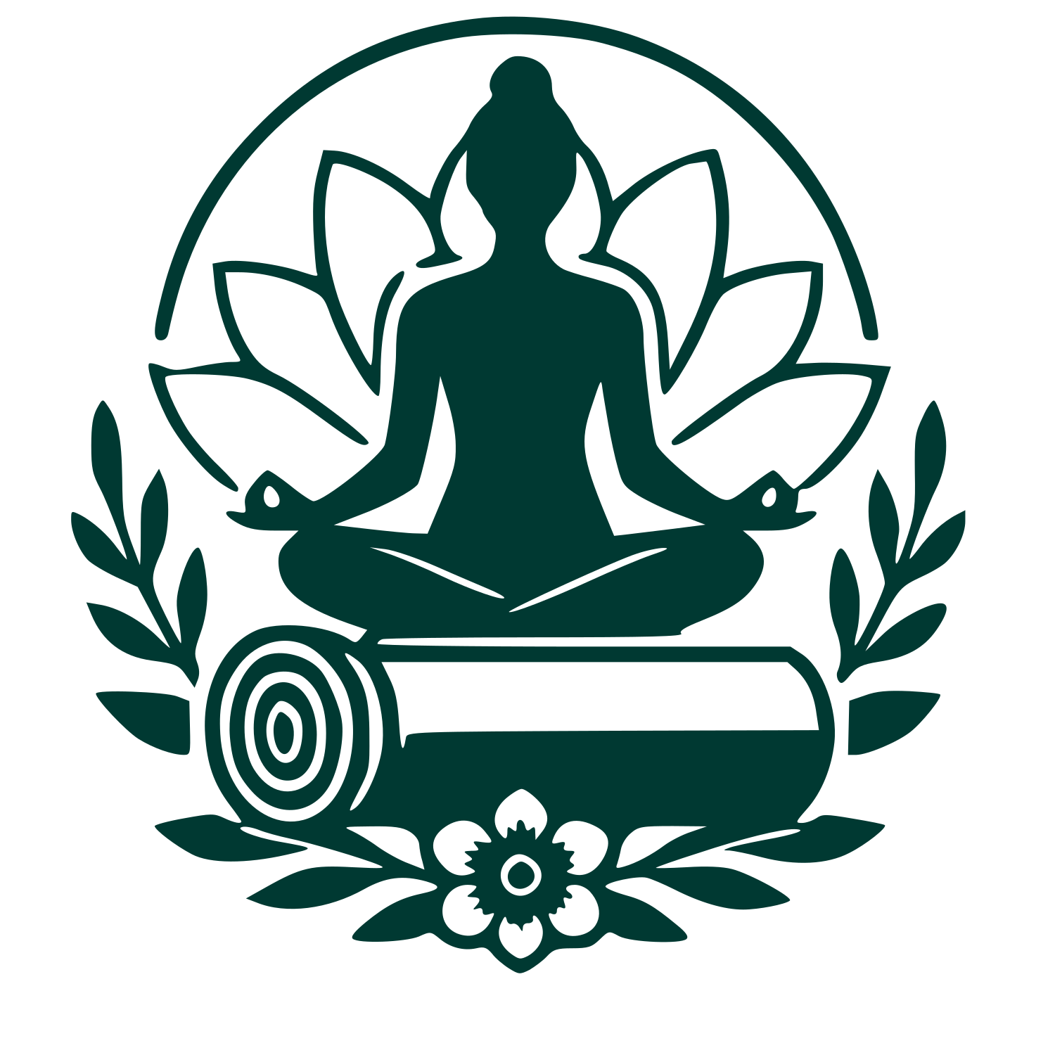 Yoga Meditation Mat Logo #003932