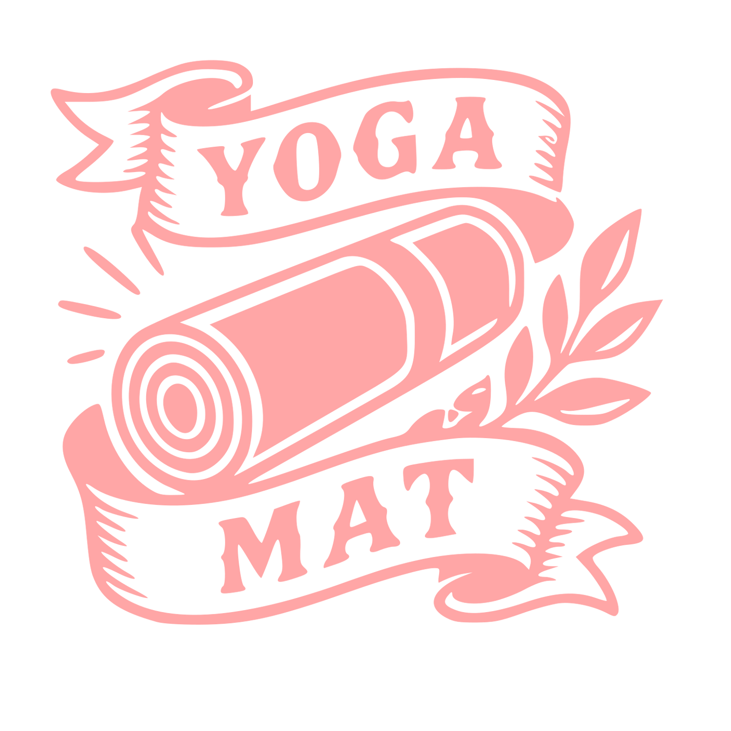 Tattoo Flash Yoga Mat Logo #ffa6a6