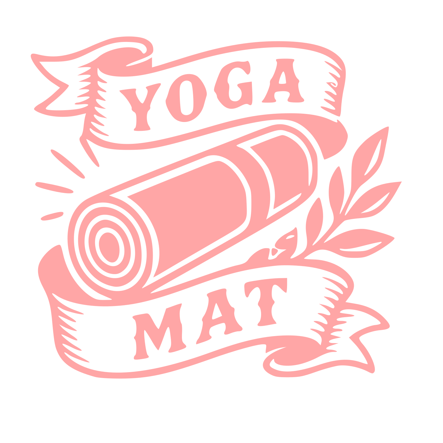 Tattoo Flash Yoga Mat Logo #ffa6a6