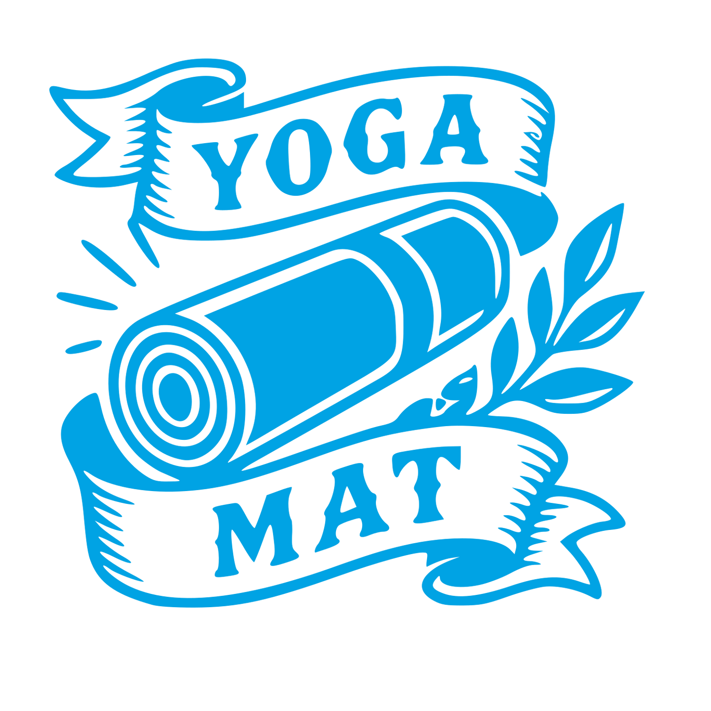 Tattoo Flash Yoga Mat Logo #00a3e4