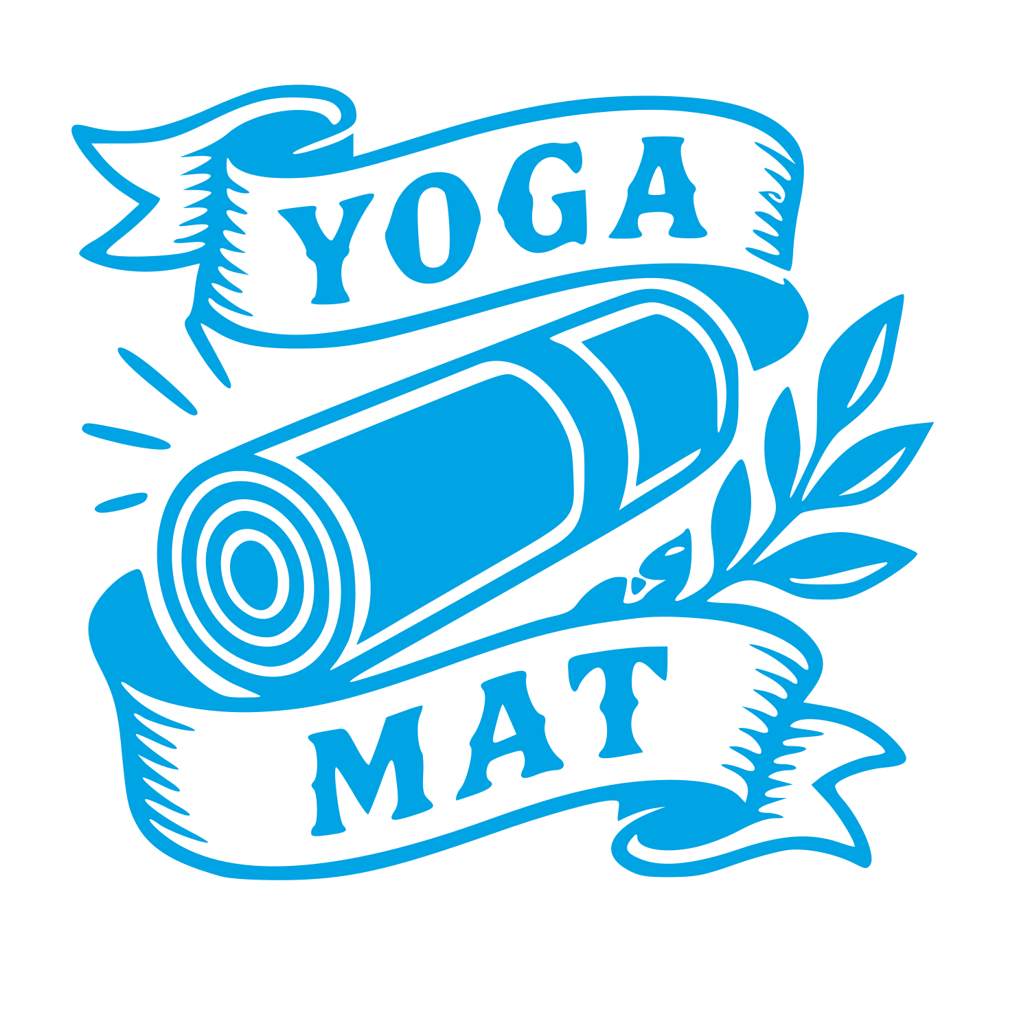 Tattoo Flash Yoga Mat Logo #00a3e4