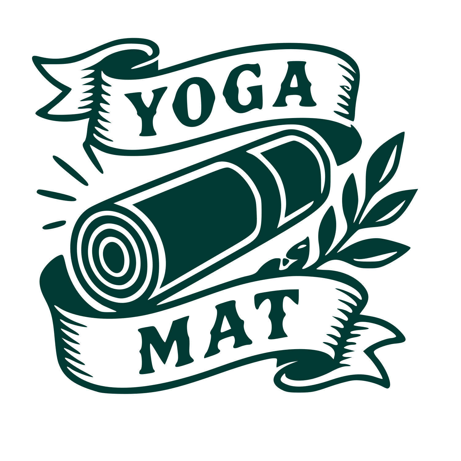 Tattoo Flash Yoga Mat Logo #003932