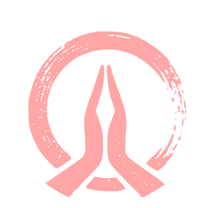 Meditation Hands Circle Logo #ffa6a6