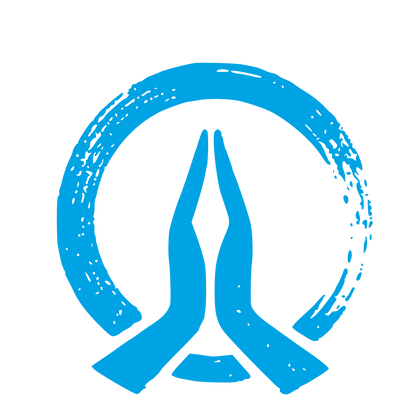Meditation Hands Circle Logo #00a3e4