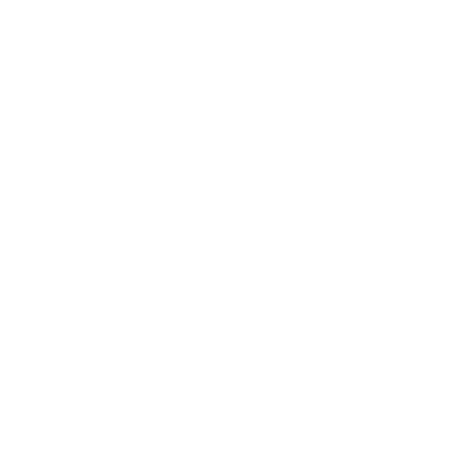 Meditation Hands Circle Logo #ffffff