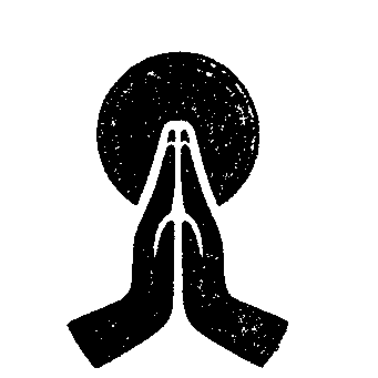 Praying Hands Sun Logo