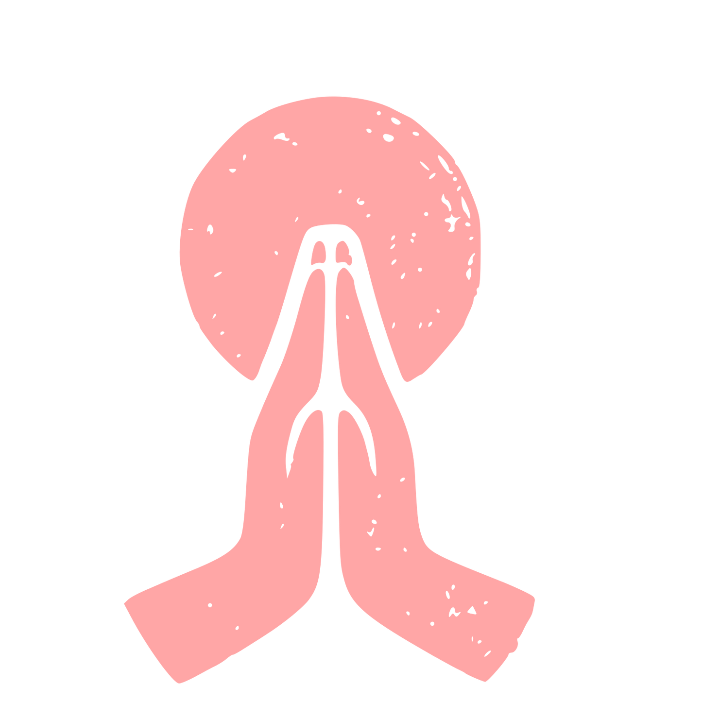 Praying Hands Sun Logo #ffa6a6