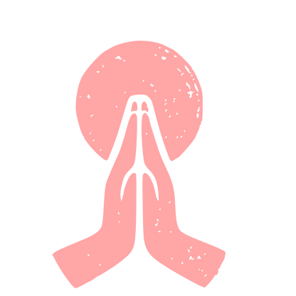 Praying Hands Sun Logo #ffa6a6