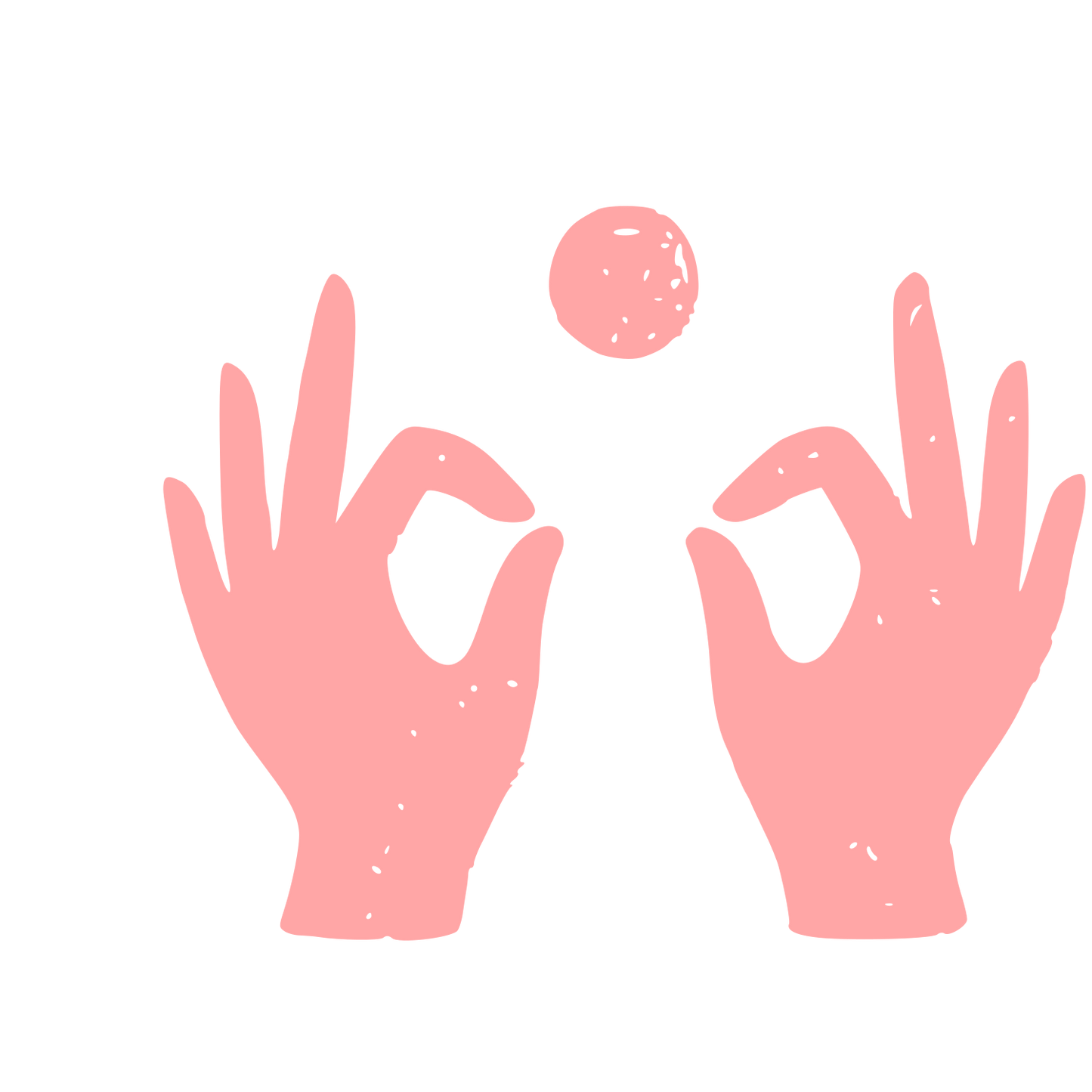 Meditation Hands Mudra Logo #ffa6a6