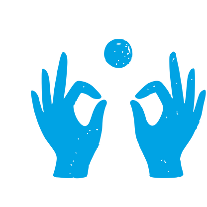 Meditation Hands Mudra Logo #00a3e4