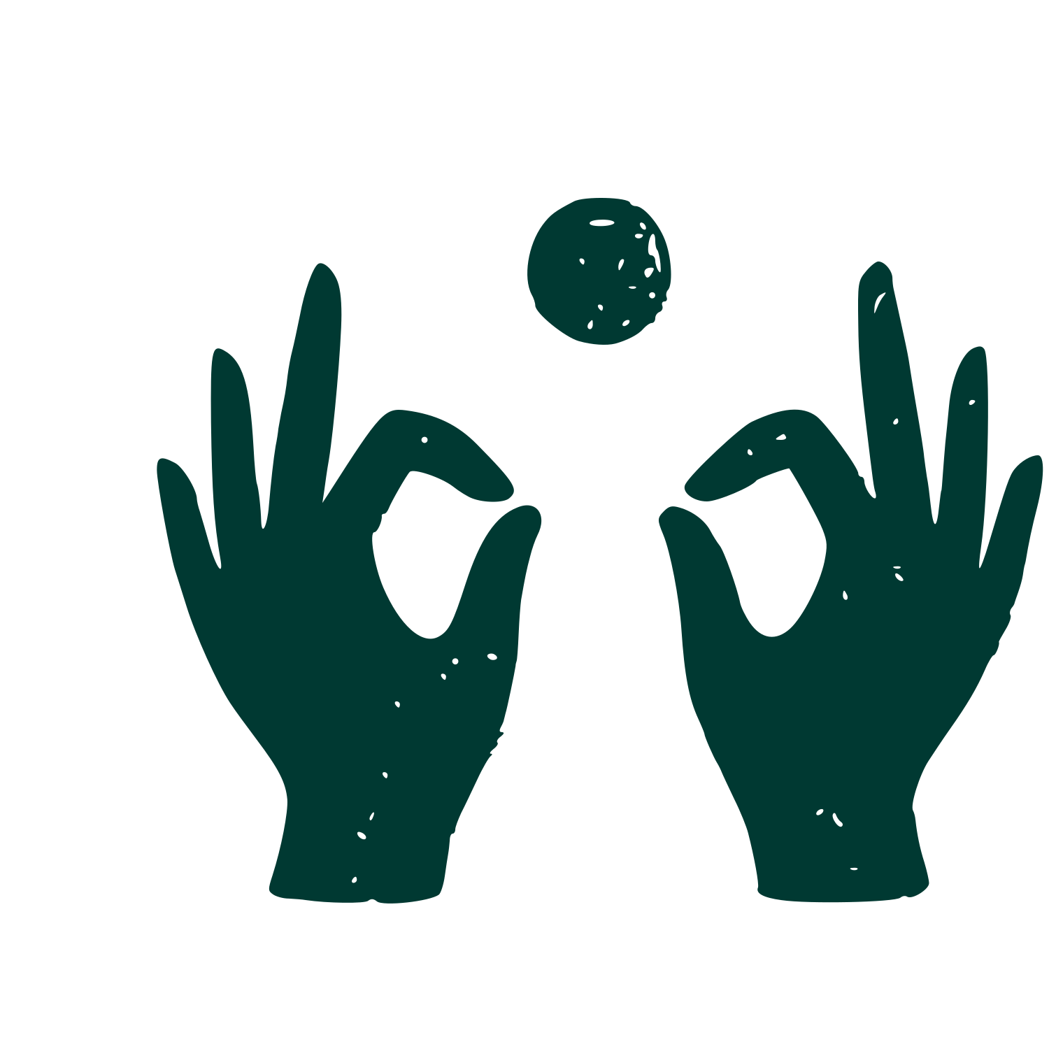 Meditation Hands Mudra Logo #003932