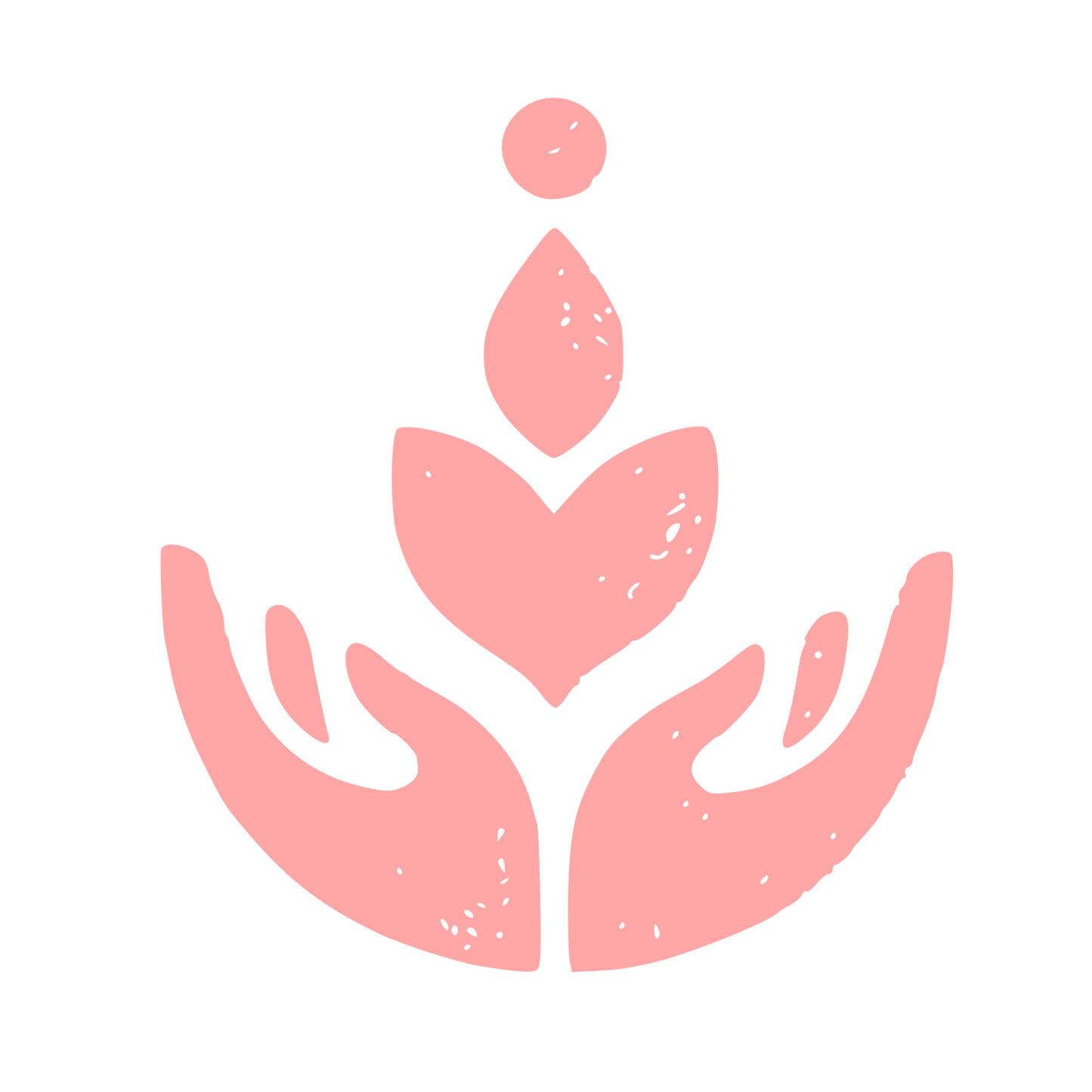 Hands Cradling Plant Logo #ffa6a6