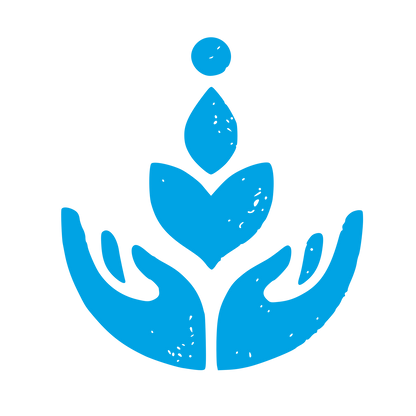 Hands Cradling Plant Logo #00a3e4