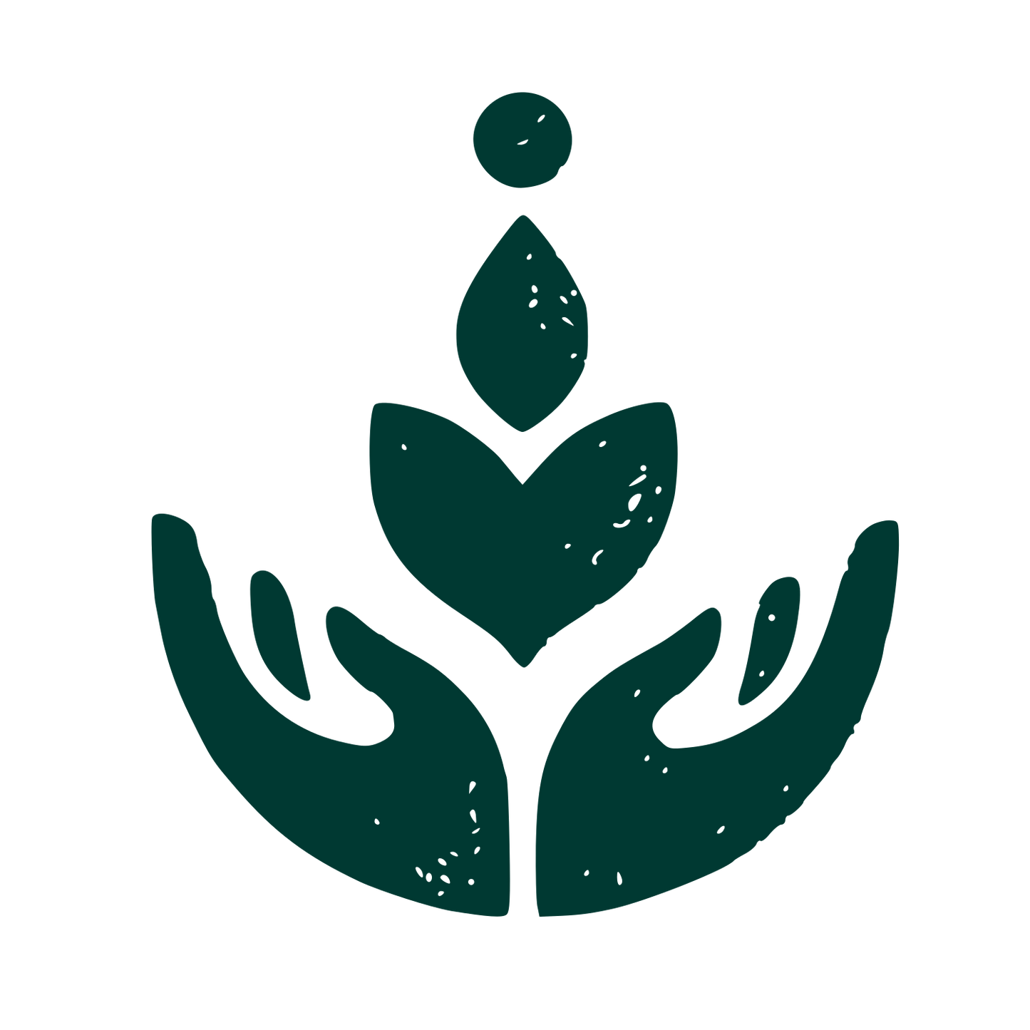 Hands Cradling Plant Logo #003932