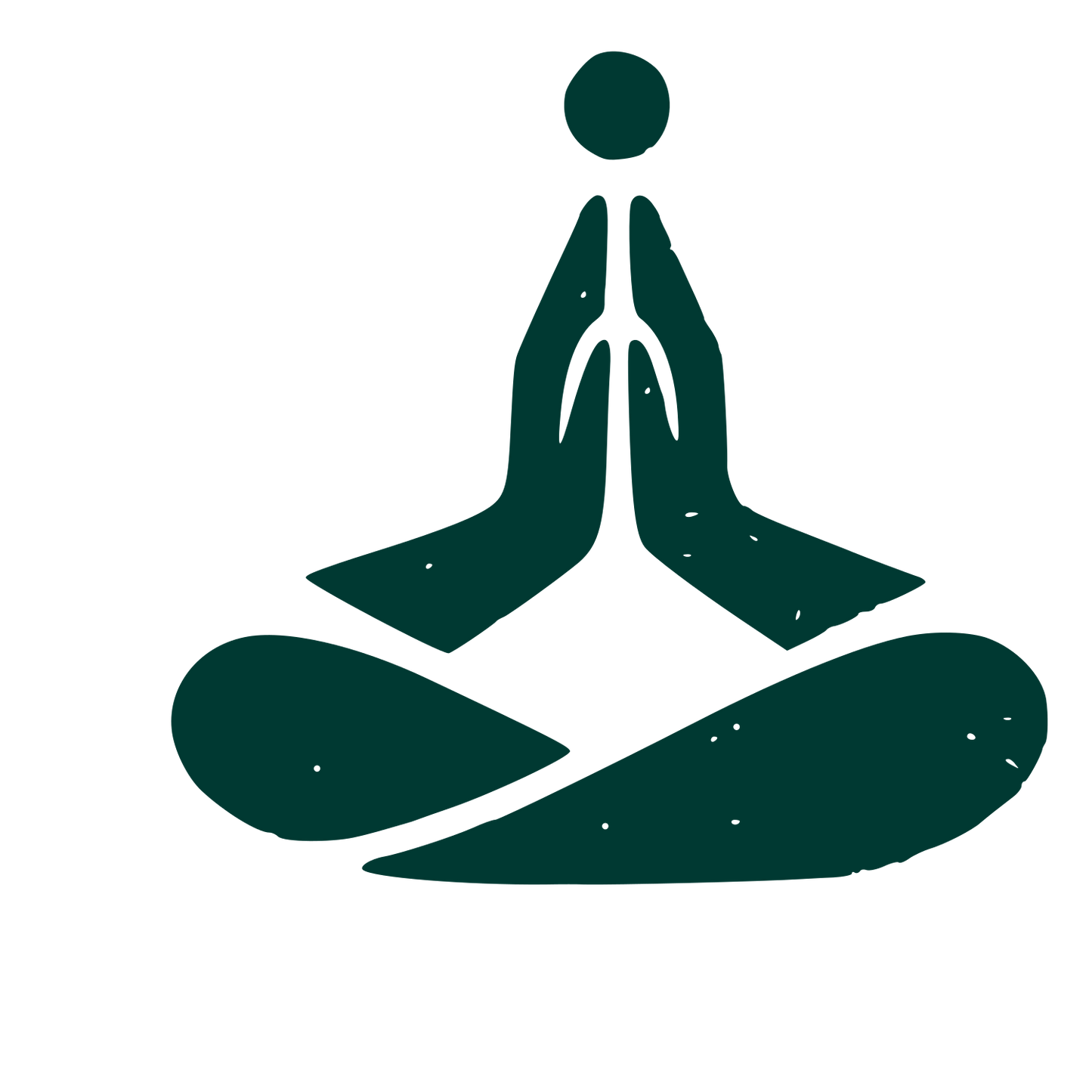 Meditation Prayer Hands Logo #003932