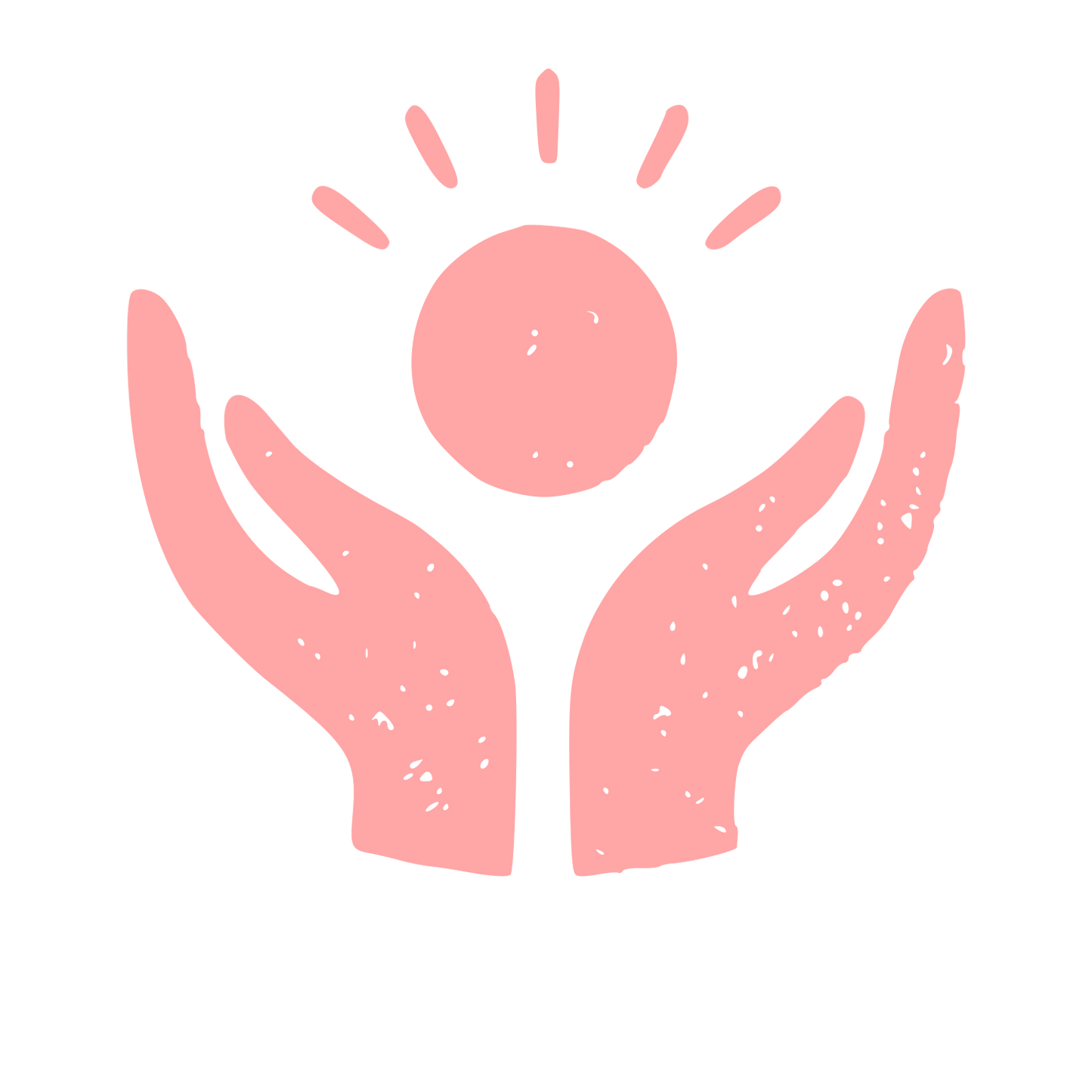 Hands Holding Sun Logo #ffa6a6