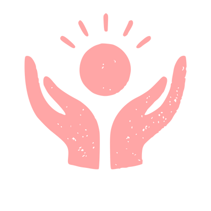 Hands Holding Sun Logo #ffa6a6
