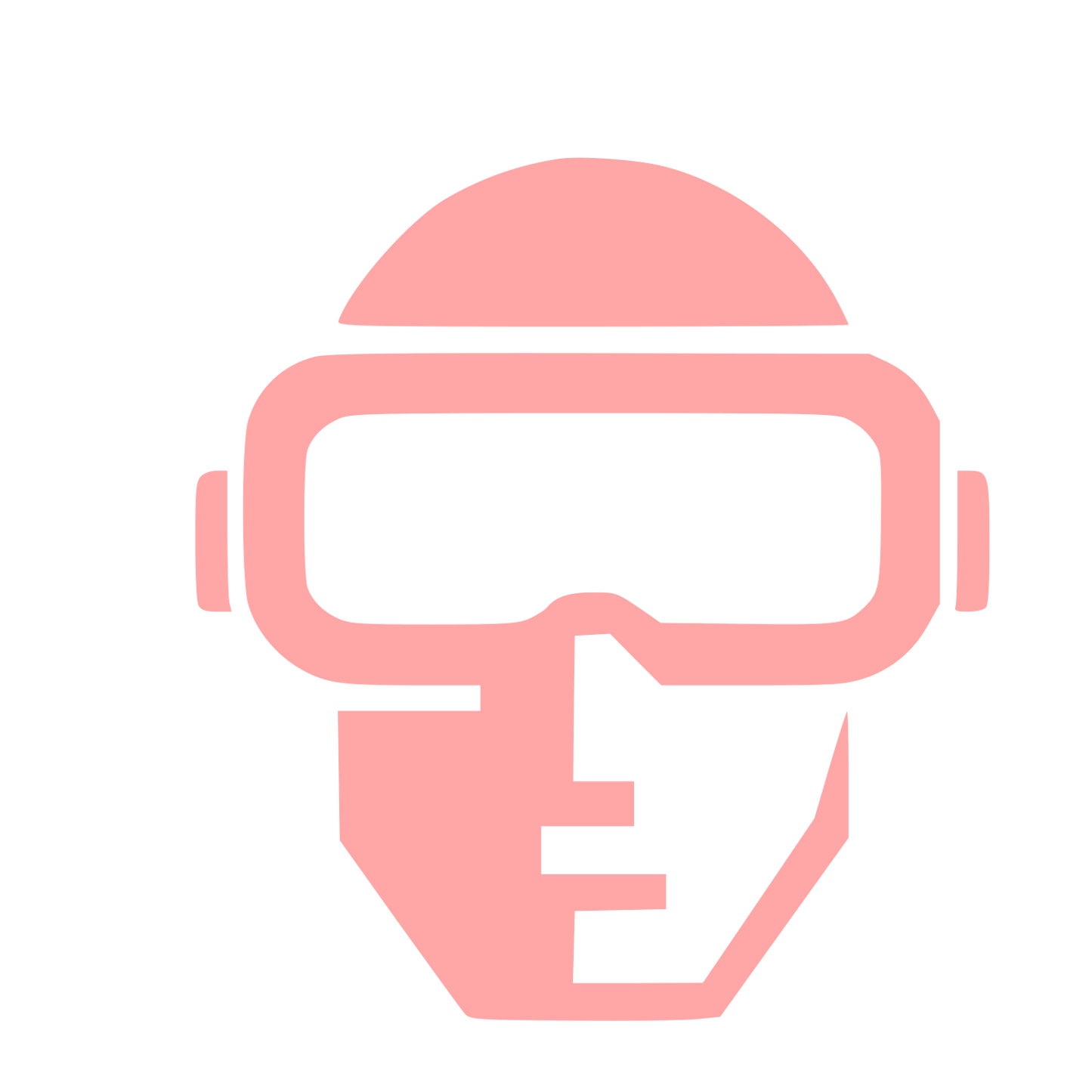 VR Headset Face Logo #ffa6a6
