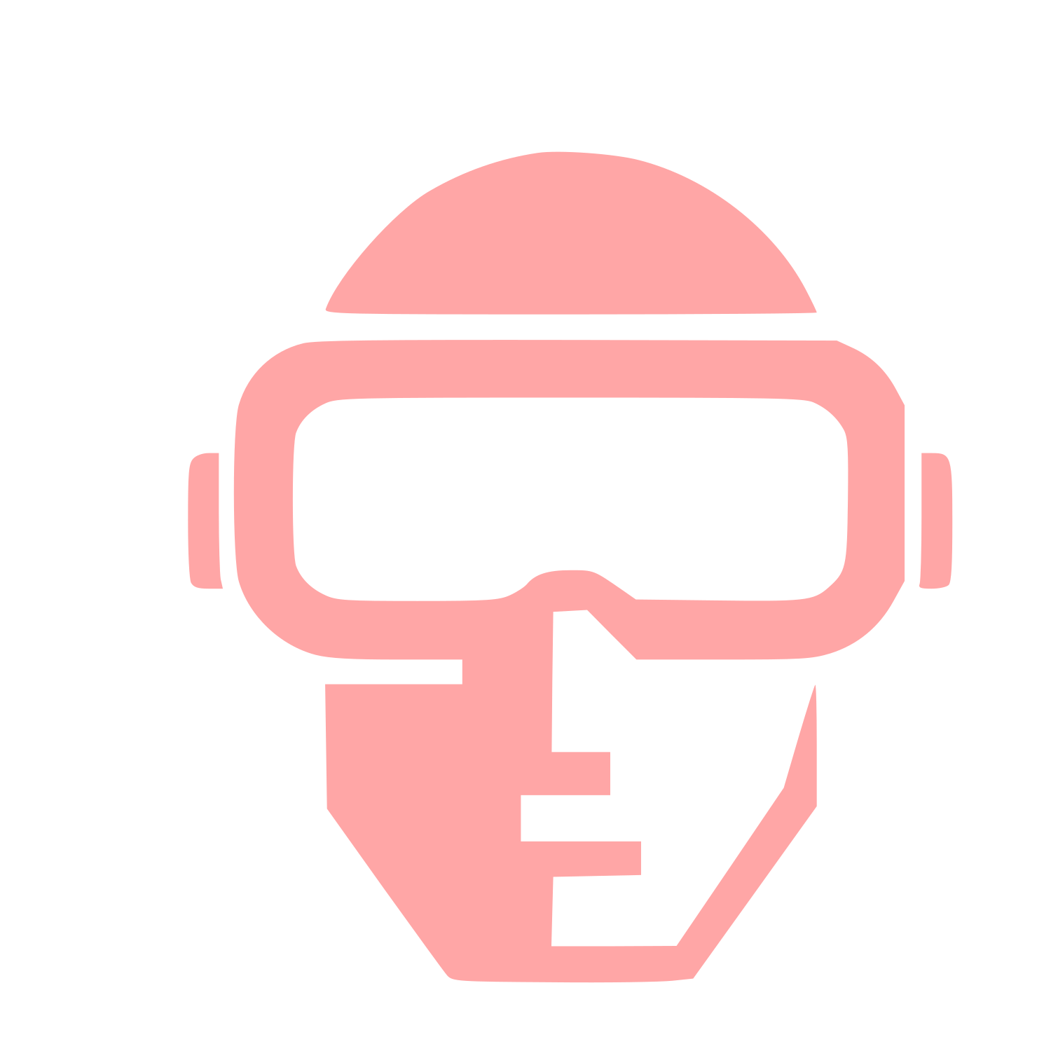 VR Headset Face Logo #ffa6a6