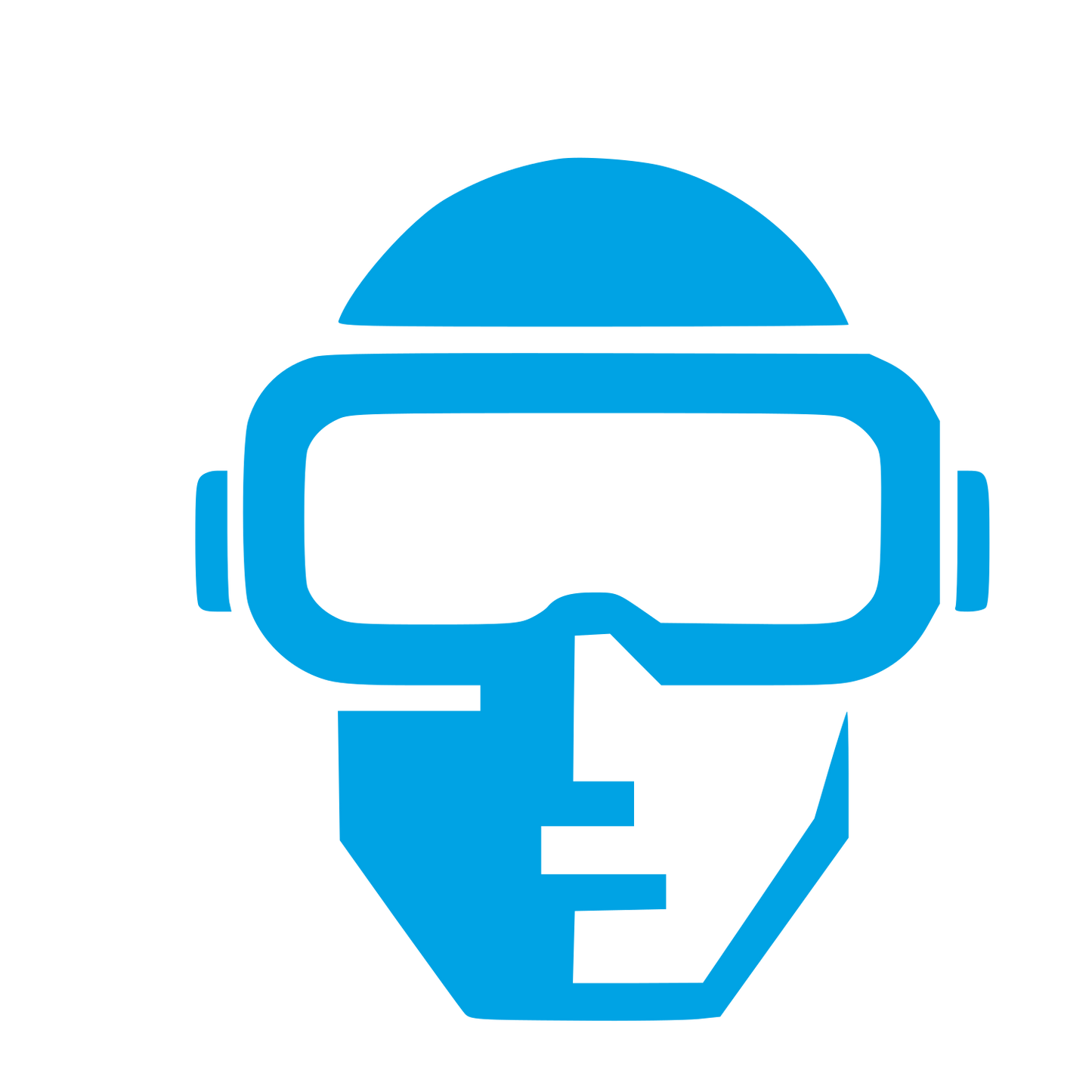 VR Headset Face Logo #00a3e4