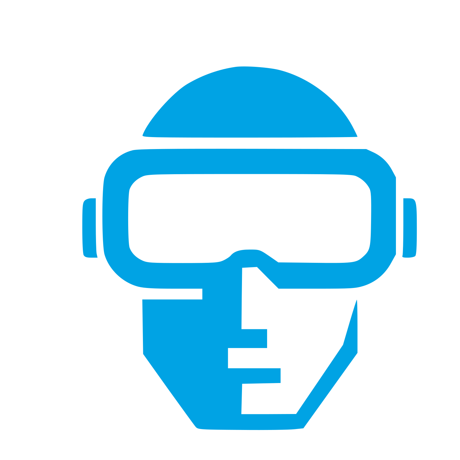 VR Headset Face Logo #00a3e4
