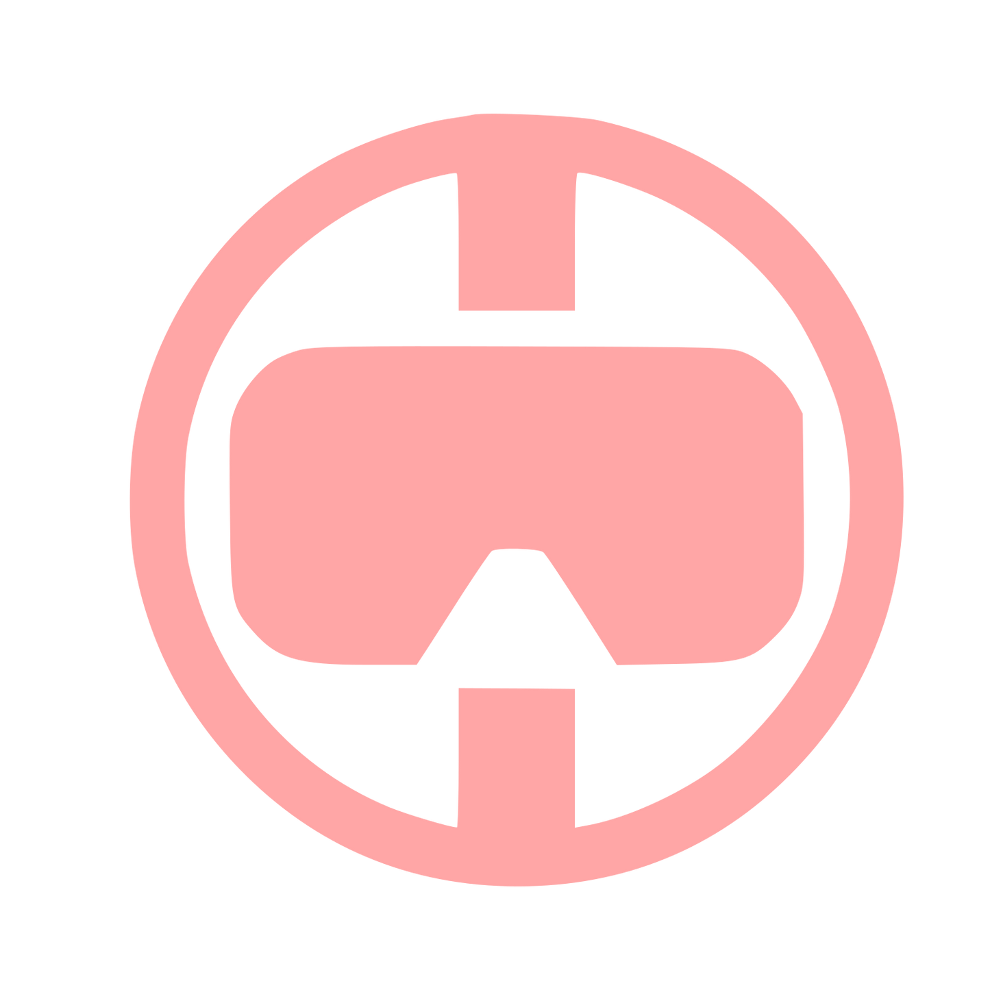 VR Headset Circle Logo #ffa6a6