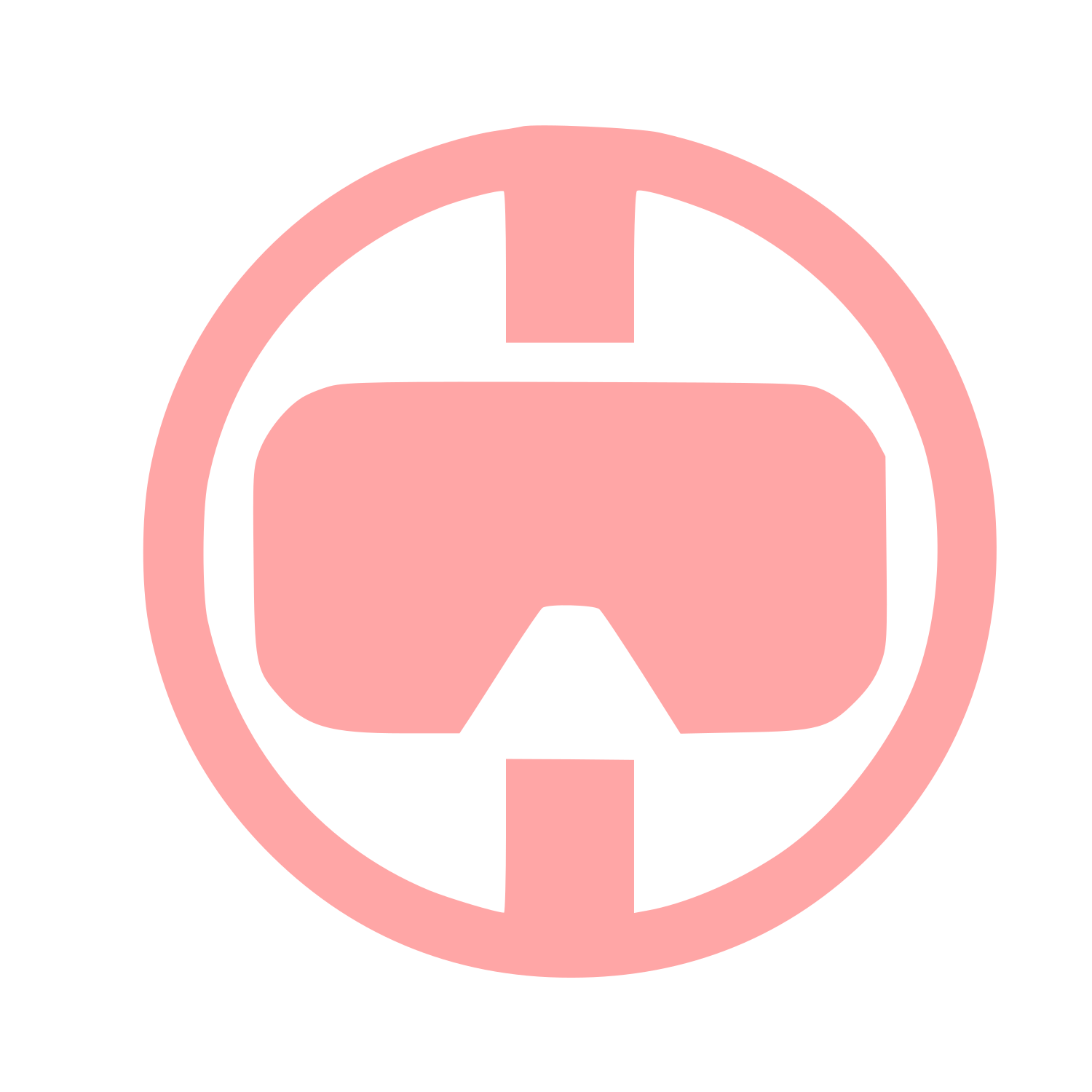VR Headset Circle Logo #ffa6a6