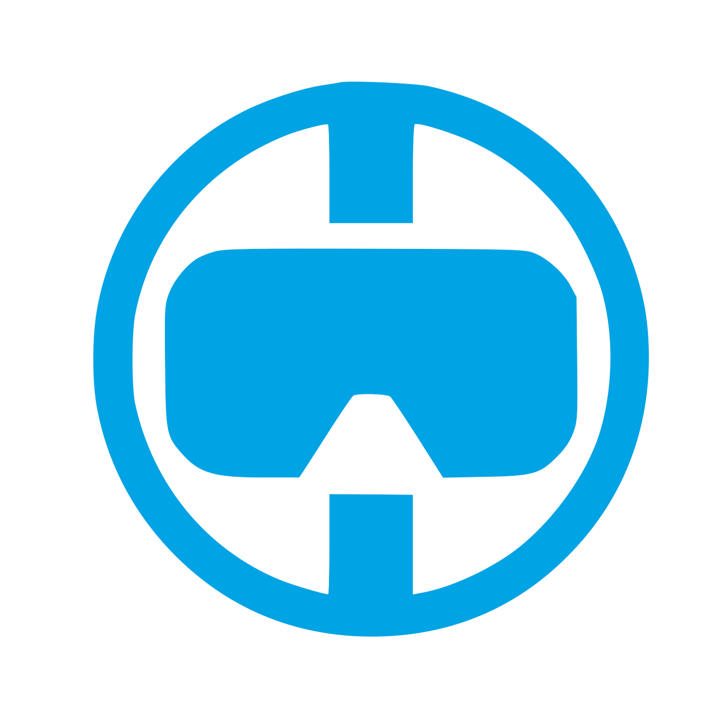 VR Headset Circle Logo #00a3e4
