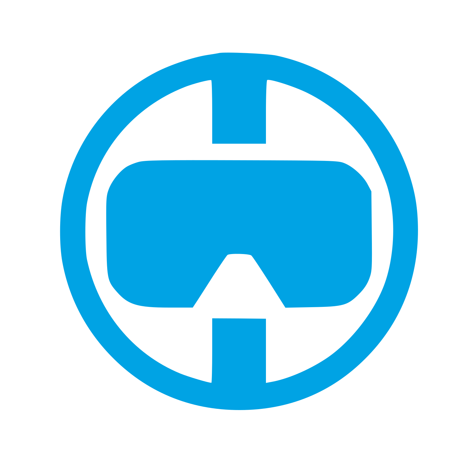 VR Headset Circle Logo #00a3e4