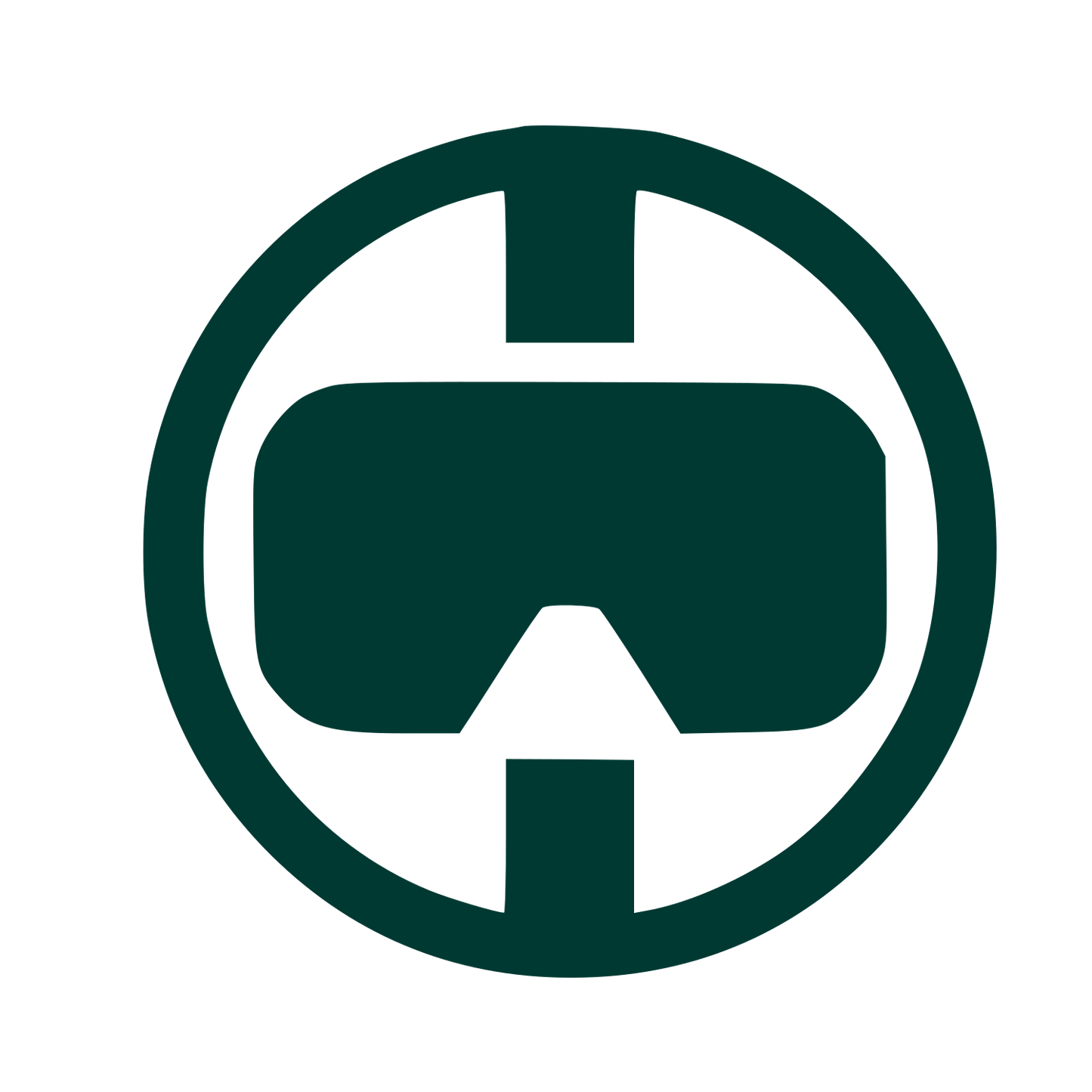VR Headset Circle Logo #003932