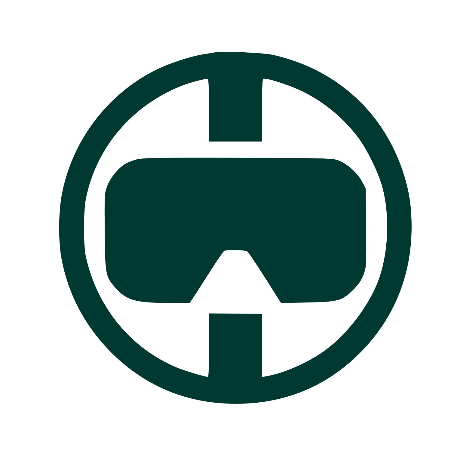 VR Headset Circle Logo #003932