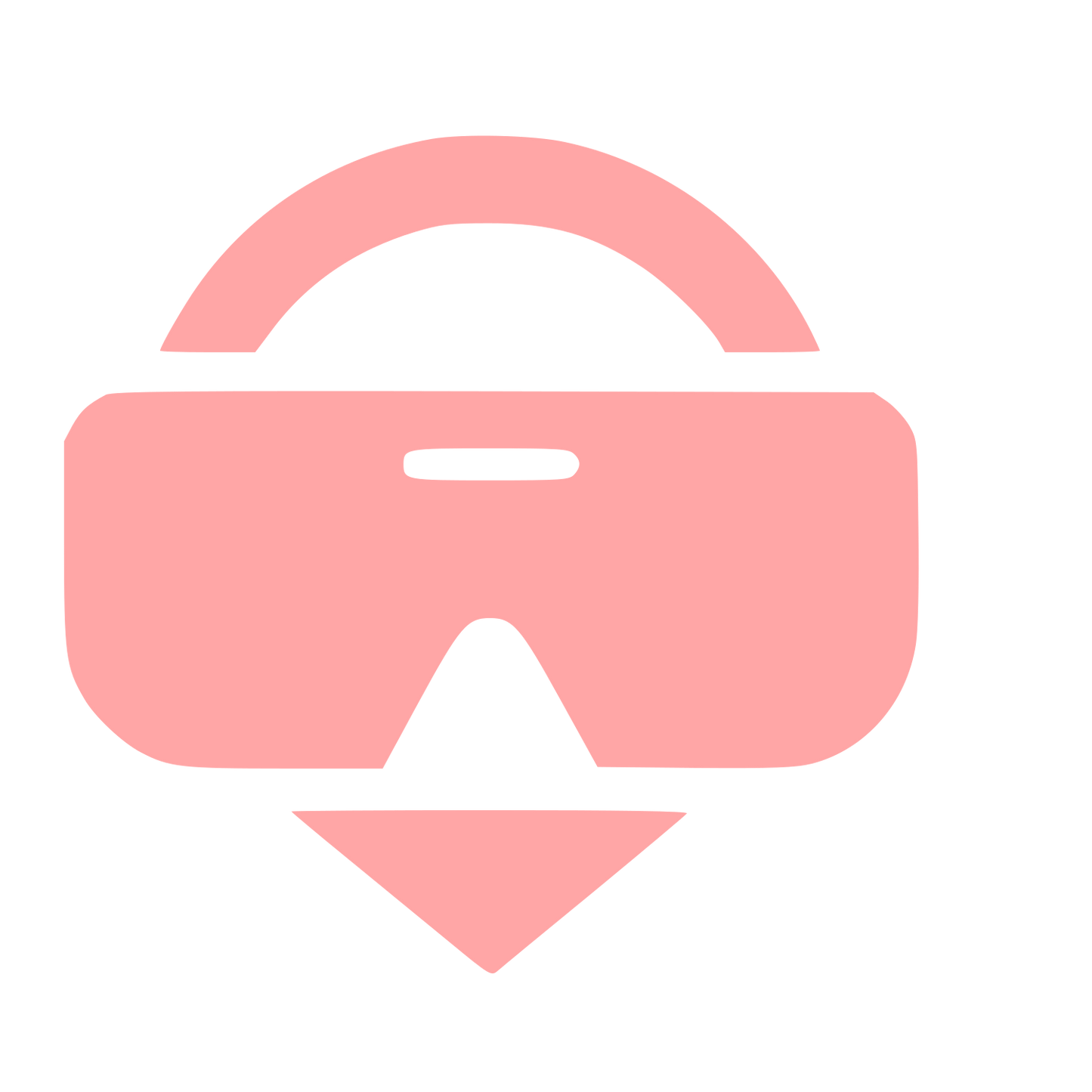 VR Headset Bold Logo #ffa6a6