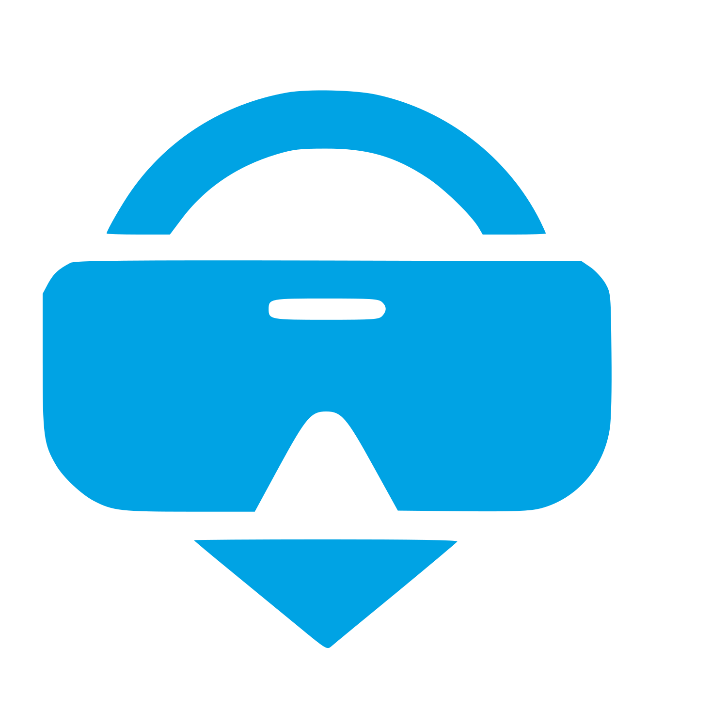 VR Headset Bold Logo #00a3e4