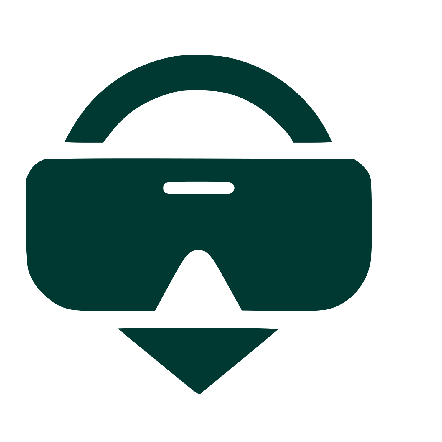 VR Headset Bold Logo #003932