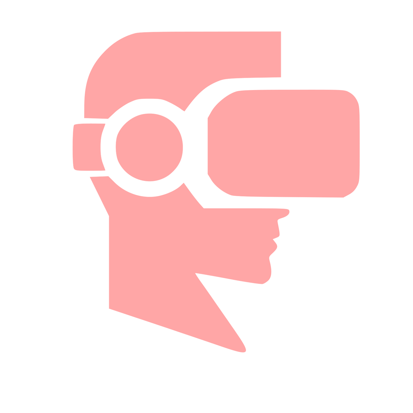 VR Headset Profile Logo #ffa6a6