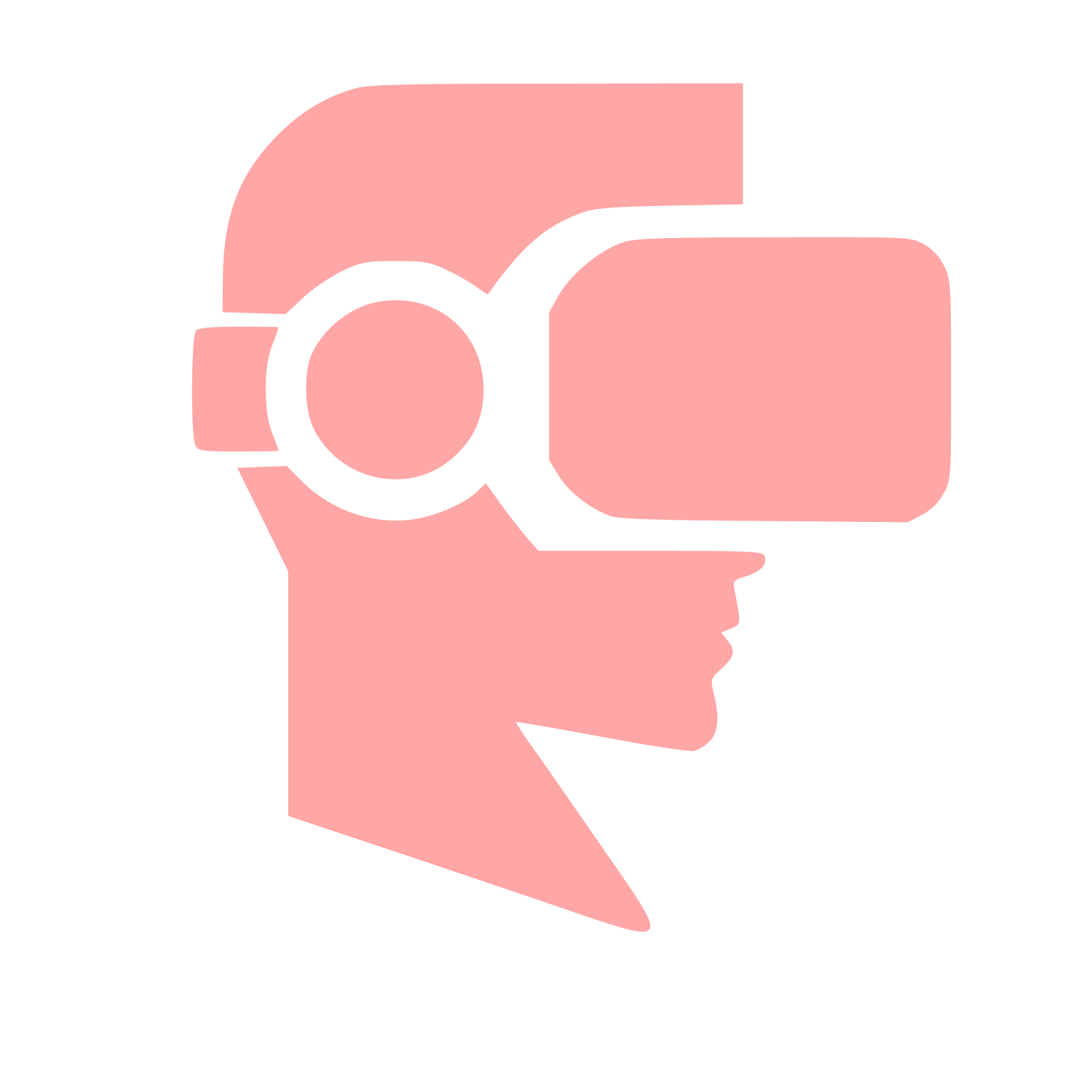 VR Headset Profile Logo #ffa6a6
