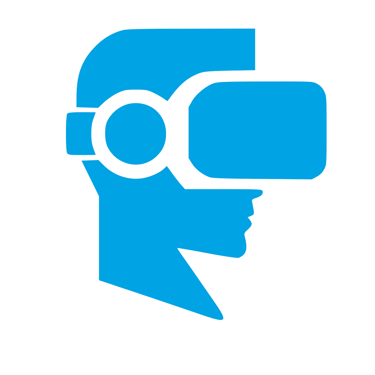 VR Headset Profile Logo #00a3e4