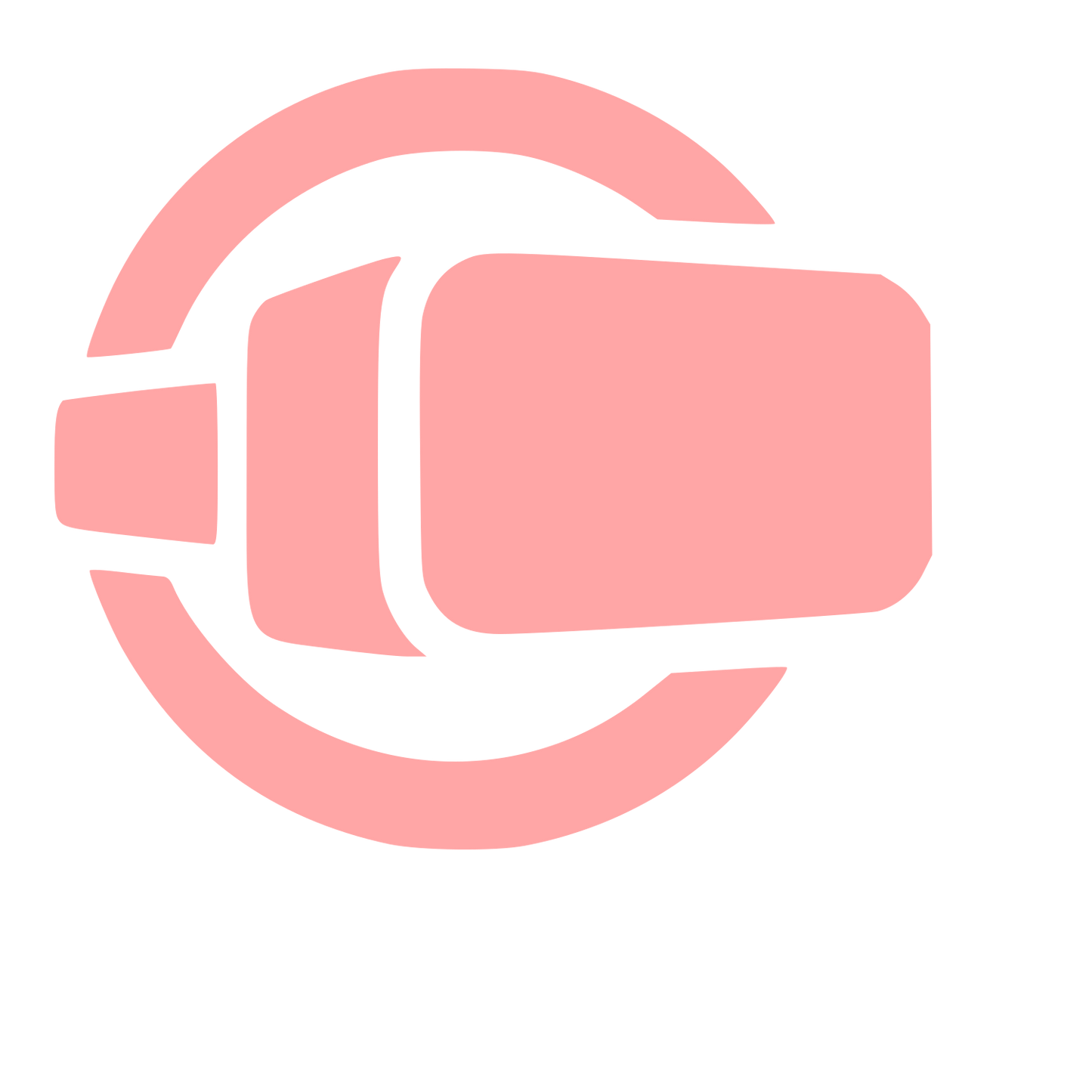 VR Headset Circle Logo #ffa6a6