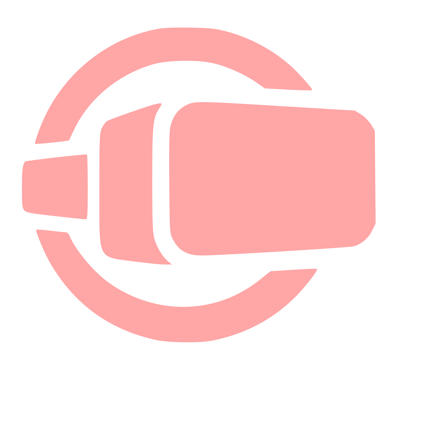 VR Headset Circle Logo #ffa6a6
