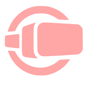 VR Headset Circle Logo #ffa6a6