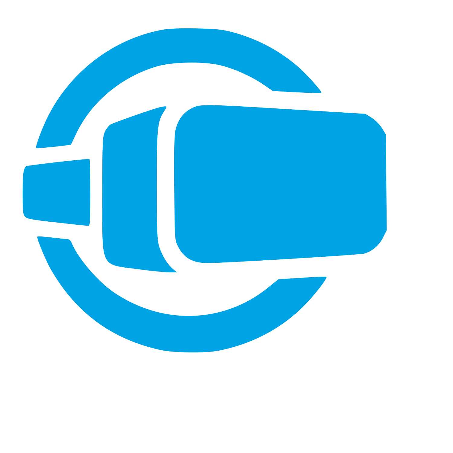 VR Headset Circle Logo #00a3e4