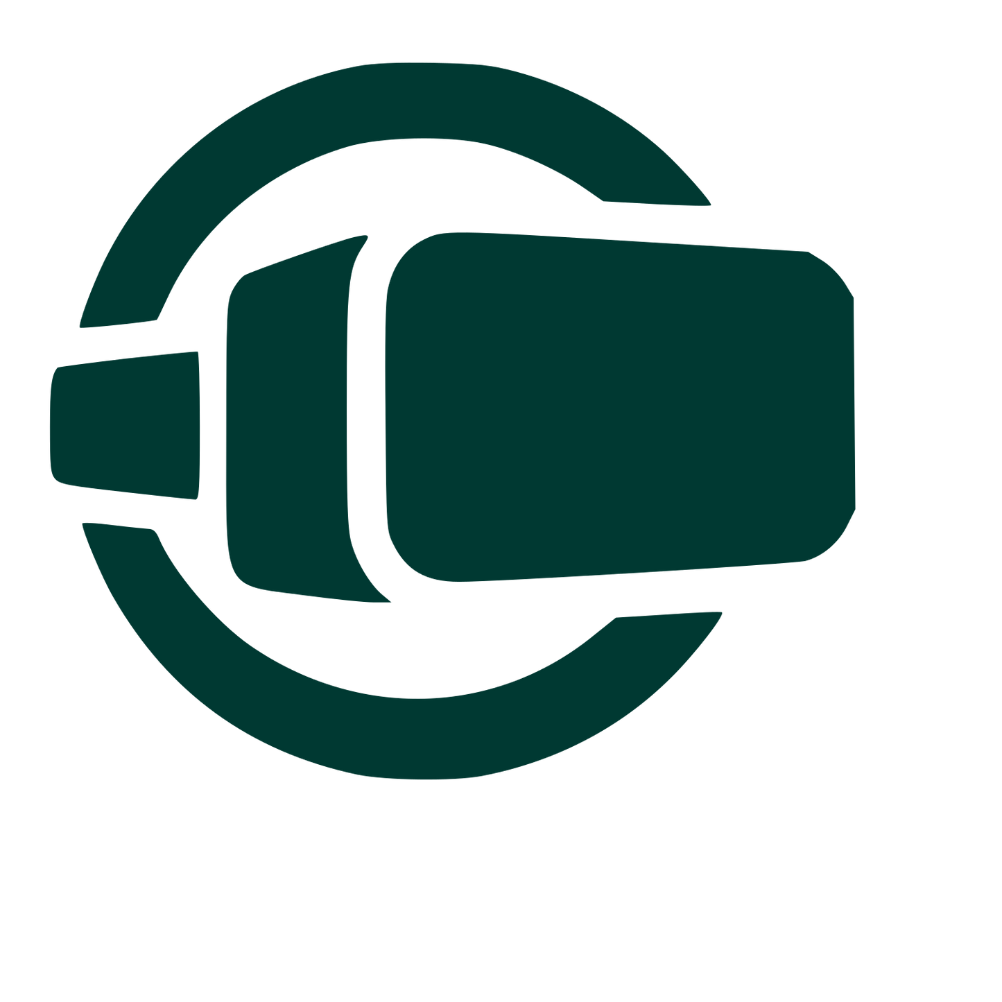 VR Headset Circle Logo #003932
