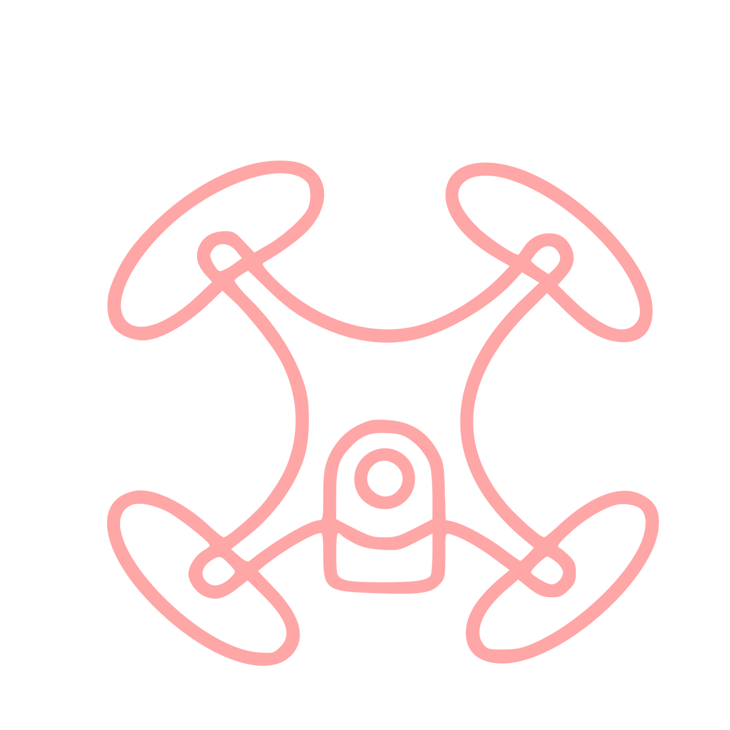 Monoline Drone Camera Logo #ffa6a6