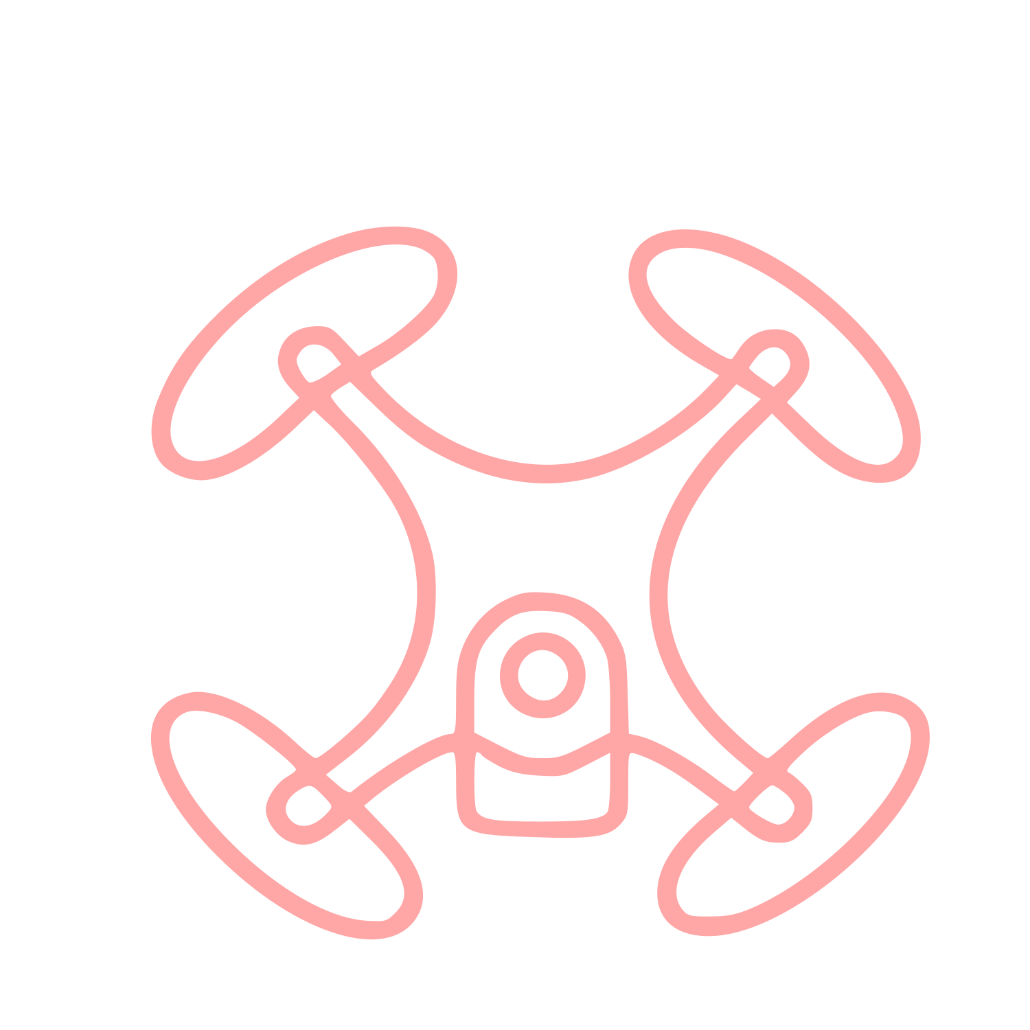 Monoline Drone Camera Logo #ffa6a6