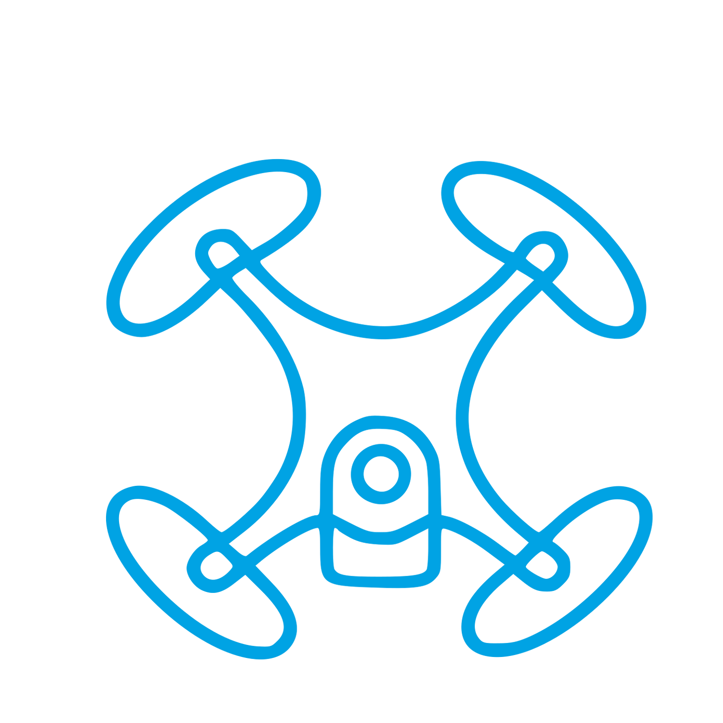 Monoline Drone Camera Logo #00a3e4