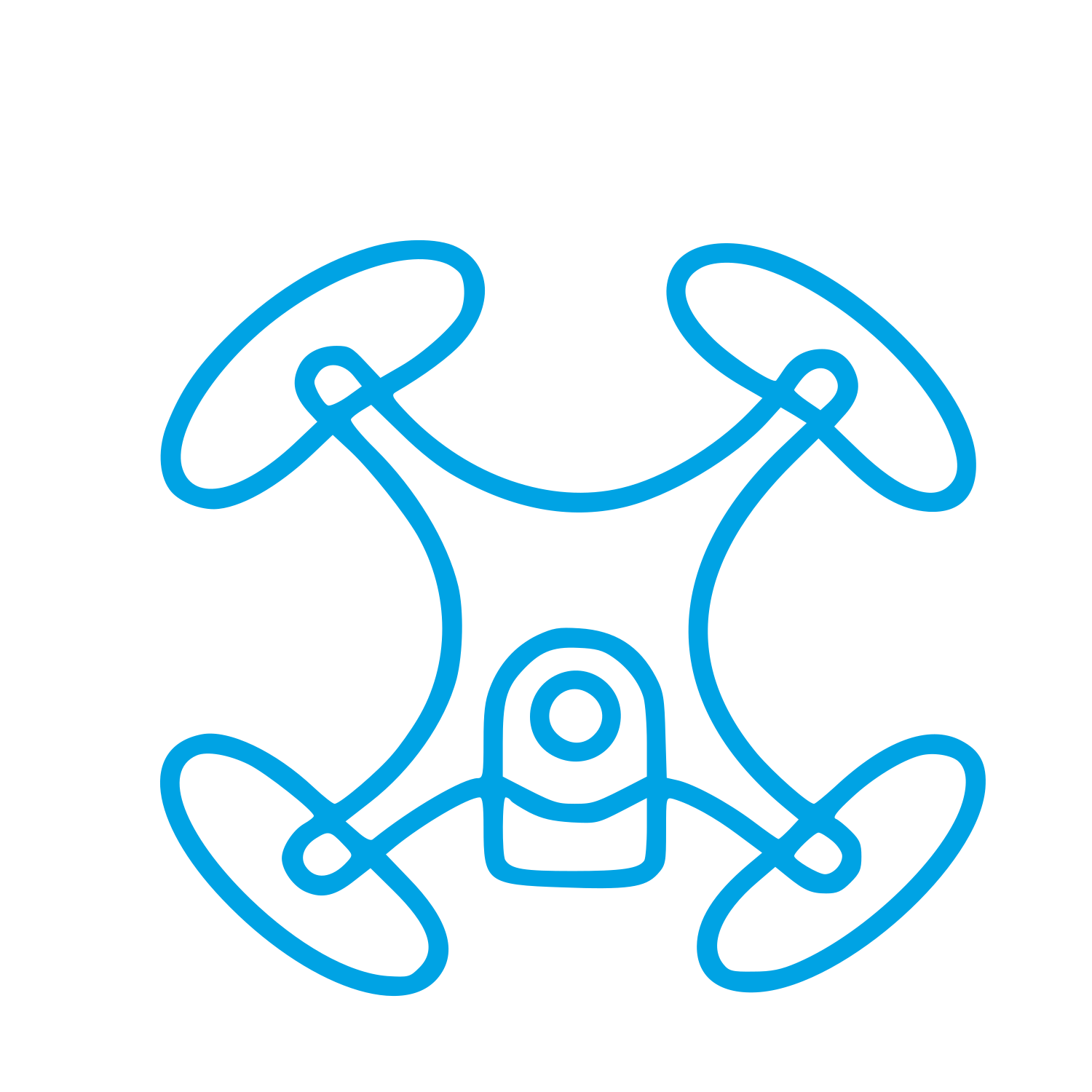 Monoline Drone Camera Logo #00a3e4